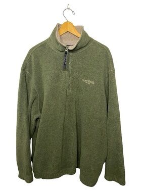 Vintage Ocean Pacific Gorpcore/Granola 1/4 Zip Fleece Pullover In Green Size L